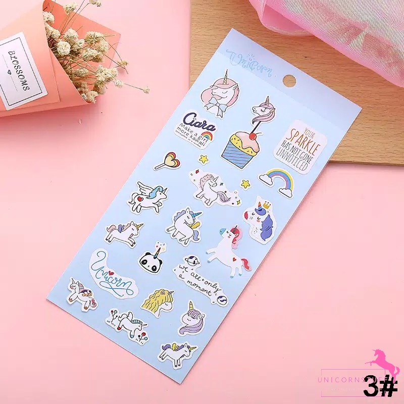 Sticker Unicorn Anak Tempelan Buku Journaling Hias Perempuan Sticker Phone Notebook Student StationeryMy Little Pony My Little Pony