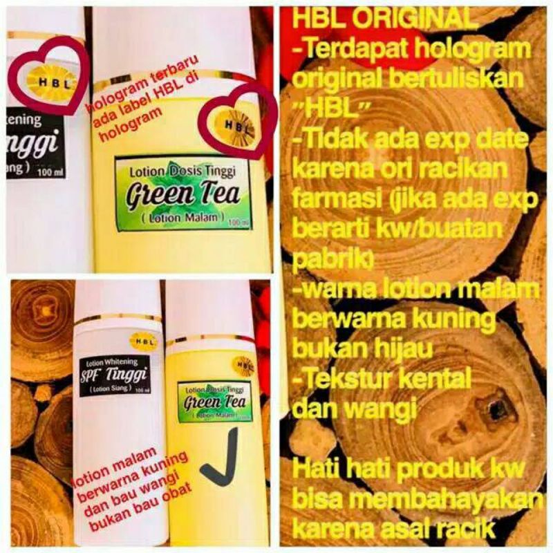 HBL  paket HAND BODY LOTION PEMUTIH SLURUH BADAN DOSIS TINGGI, HB Green Tea AMPUH ORIGINAL