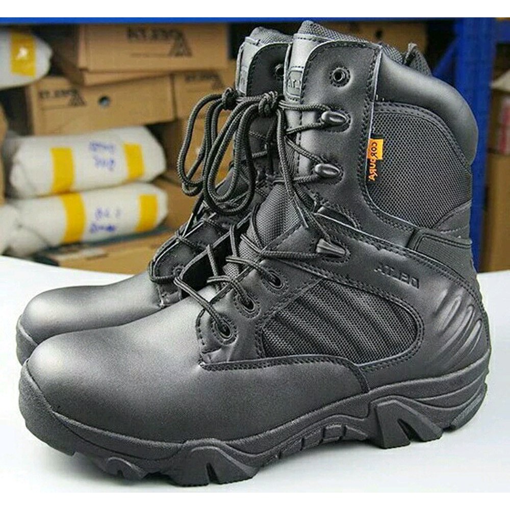Sepatu Pdl Army Boot Delta cordura fulblack 8inch