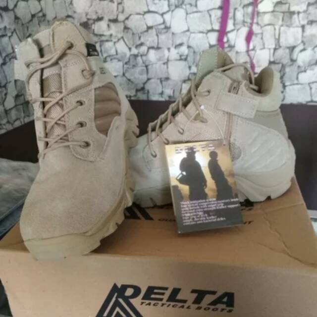 Sepatu Delta Pendek 6inc Crem Tan Cordura