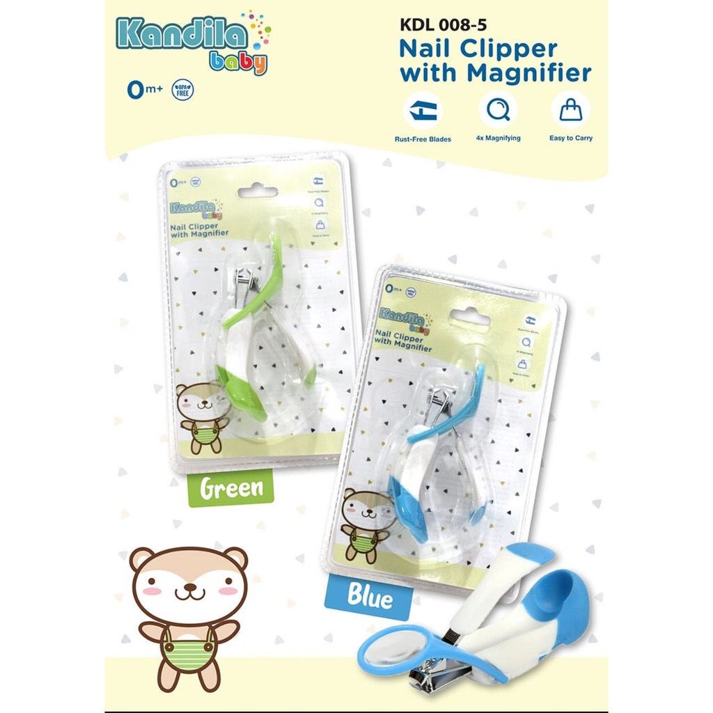 PERA686 KANDILA NAIL CLIPPER WITH MAGNIFIER GUNTING KUKU BAYI KDL008-5