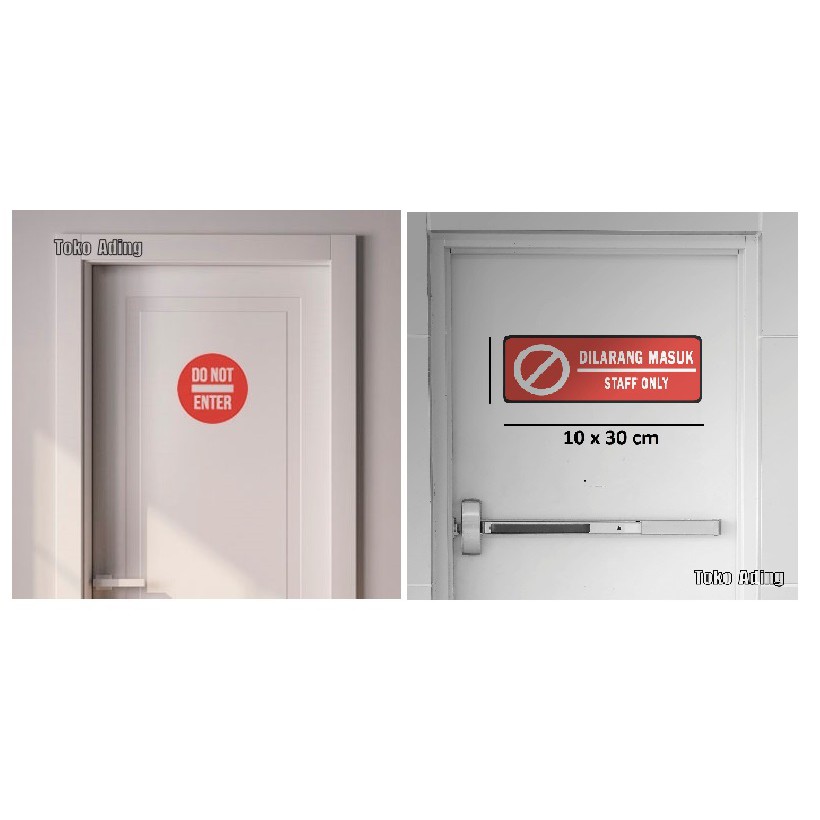 

Stiker Tanda Dilarang Masuk Khusus Karyawan / Do Not Enter Sign Sticker / Staff Only