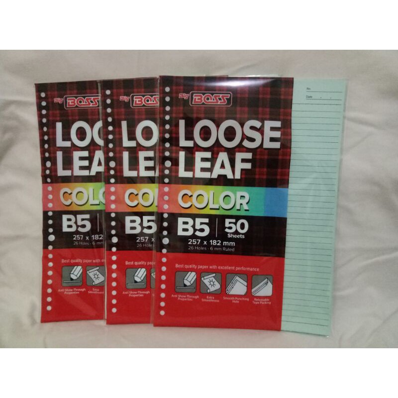 

Loose Leaf Isi Binder B5 Isi 50 Garis Hijau