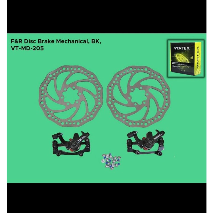 rem disc brake VERTEX komplit rem cakram MTB ROADBIKE sepeda lipat
