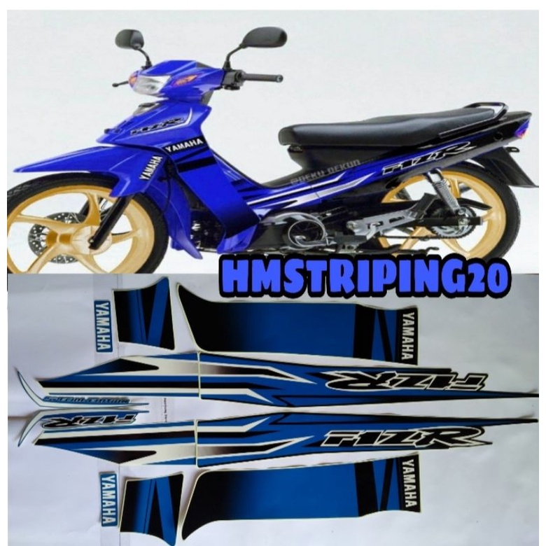 STIKER STRIPING LIS BODI MOTOR YAMAHA FIZ R SE BIRU