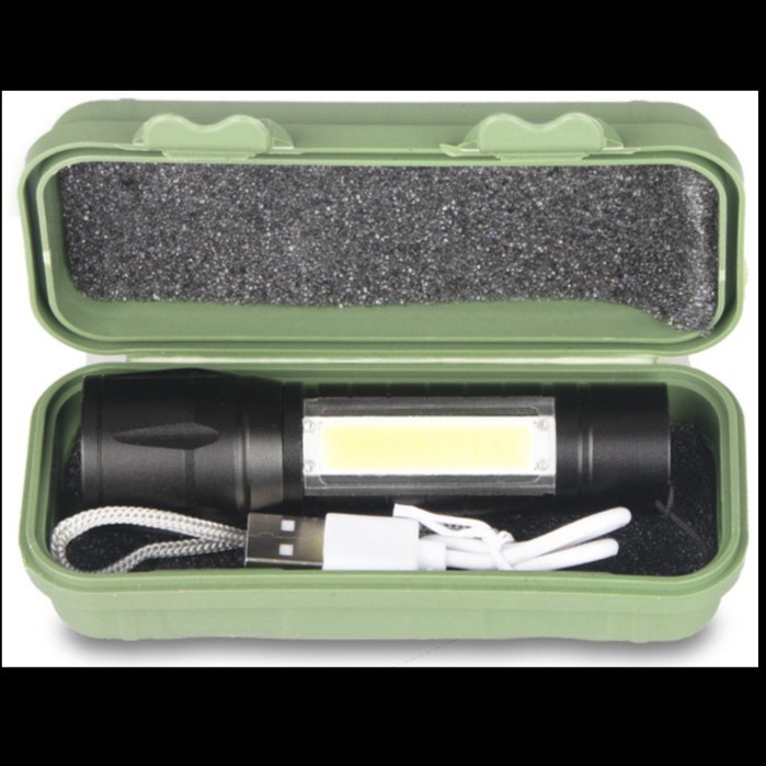 [Ready] Senter Swat Mini Zoom Senter Police Led Cob [LAMPU]