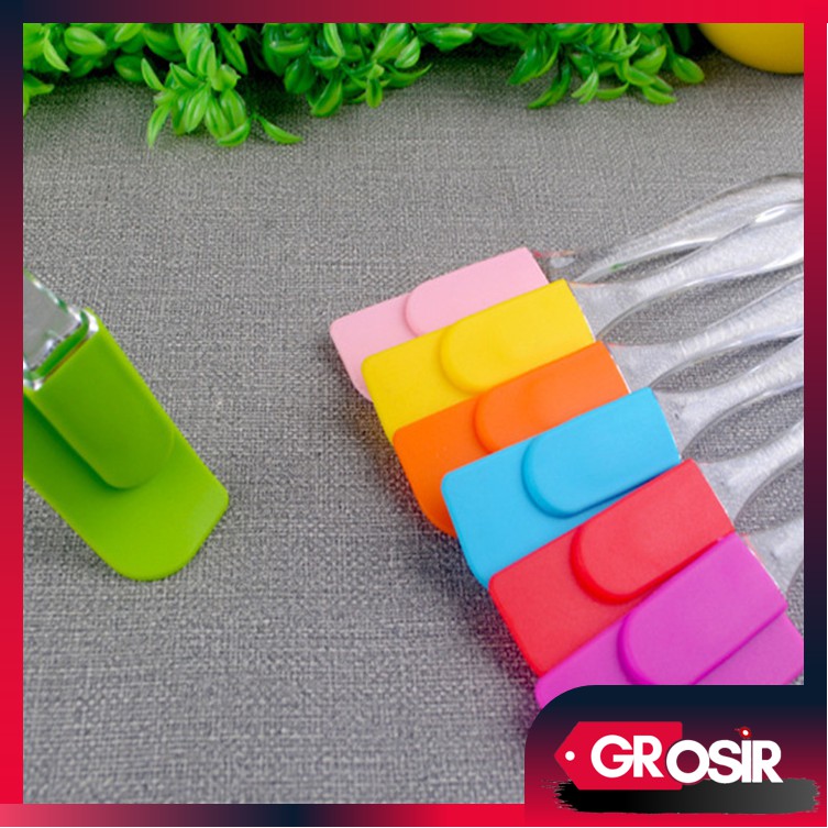 Grosir - H896 (1 PCS) Spatula Kuas Silikon / Spatula Silikon Pengaduk Adonan Kue / Spatula Karet