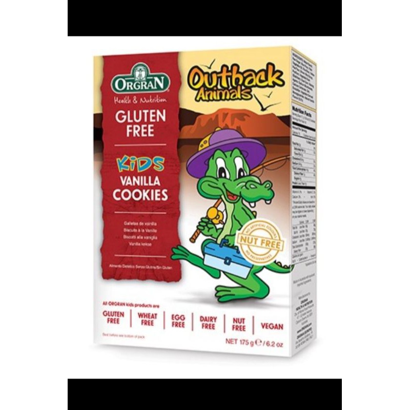 

orgran kids vanilla cookies animal gluten free 175gr