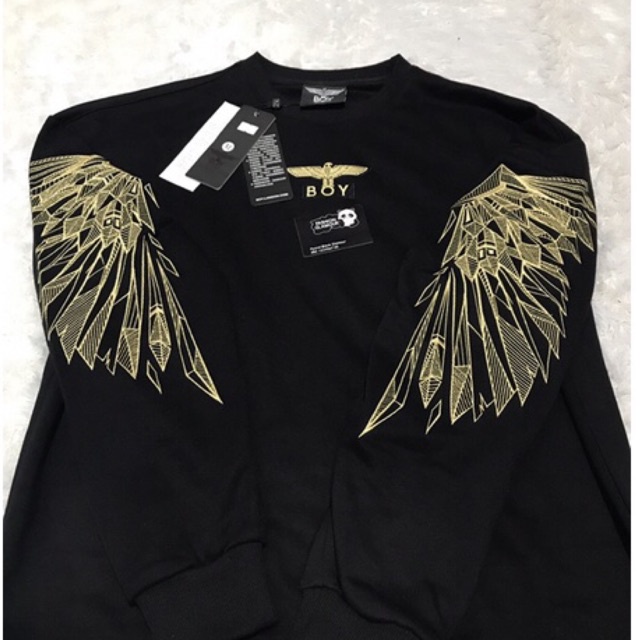 BOY18 SWEATER SET JOGGER BOY LONDON BORDIR GOLD WINGS GOLD IMPORT PRIA WANITA ASIA EROPA KOREA