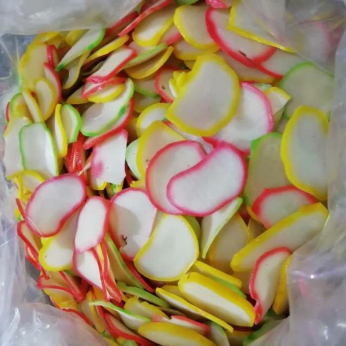 

Kerupuk Mentah Bawang Warna Warni 500 gram | Krupuk Curah Kiloan 500g