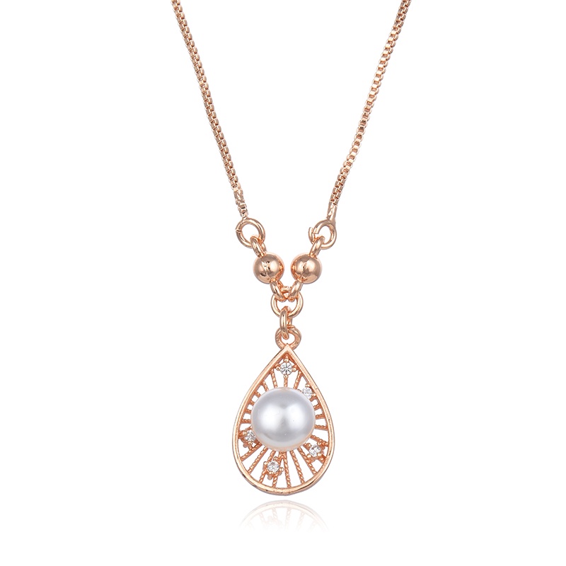 kalung titanium wanita emas mutiara muda model korea murah anti karat panjang asli silver nama selamanya 94n