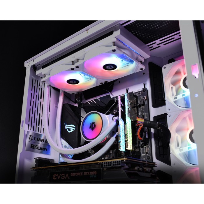 ID-COOLING ZOOMFLOW 240 XT SNOW - AIO Liquid Water Cooler ARGB Sync