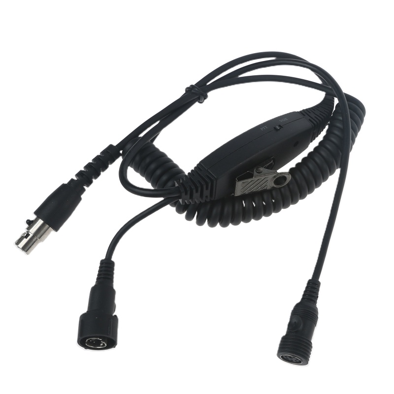 Btsg Kabel Extension Headphone / Headset Audio Aviation 5 pin Pengganti Untuk Kenwood 2-pin walkie-tal