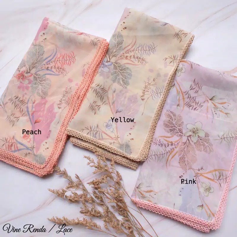 HIJAB MOTIF SEGIEMPAT - CHIFFON