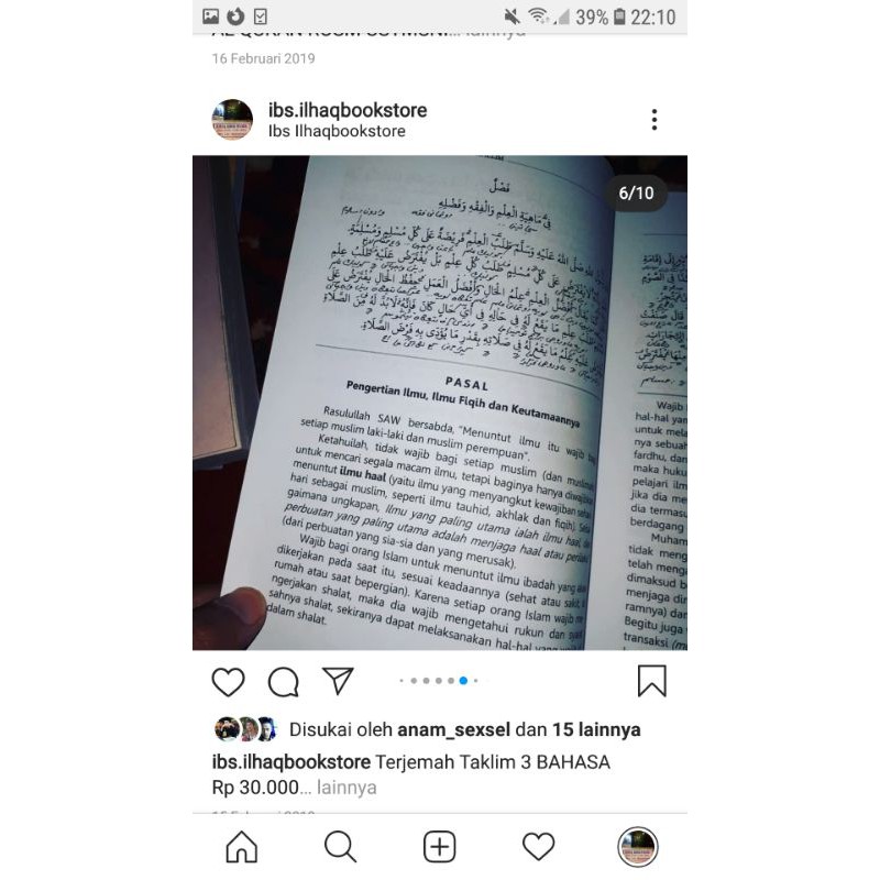 Taklim 3 bahasa terjemah lengkap makna pesantren