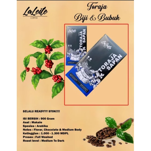 Kopi Toraja Sapan 900gr Roastedbean (biji sangrai)