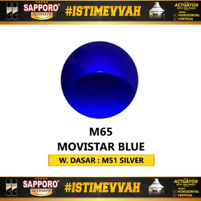 sapporo ultimate movistar blue M65 400ml cat semprot spray paint