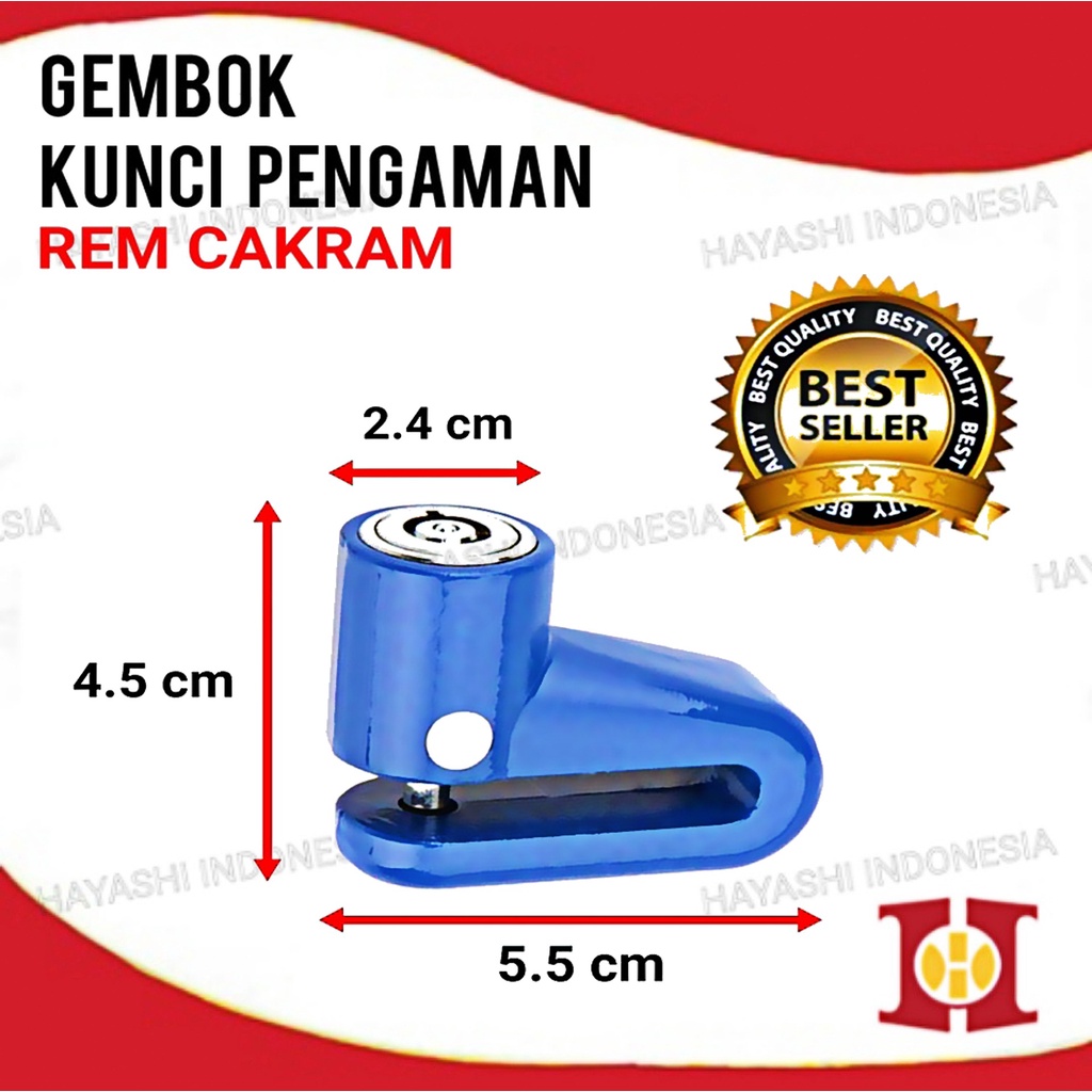 Kunci Gembok Motor Pengaman Rem Cakram Disc Brake Disk Lock Sepeda