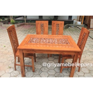 Kursi  makan balero kursi  makan minimalis  ukir Shopee  