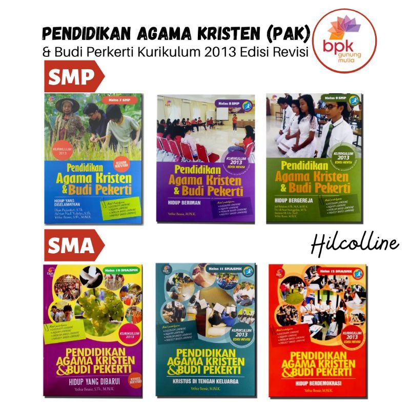 Buku Agama Kristen BPK Gunung Mulia ( PAK ) SD-SMP-SMA Kurikulum 2013 Edisi Revisi