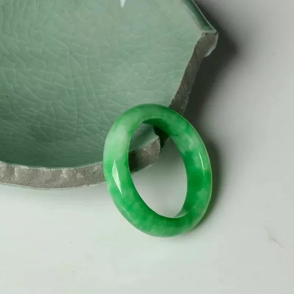 Cincin Pria Wanita Natural Giok Taiwan Asli Jade It Jade