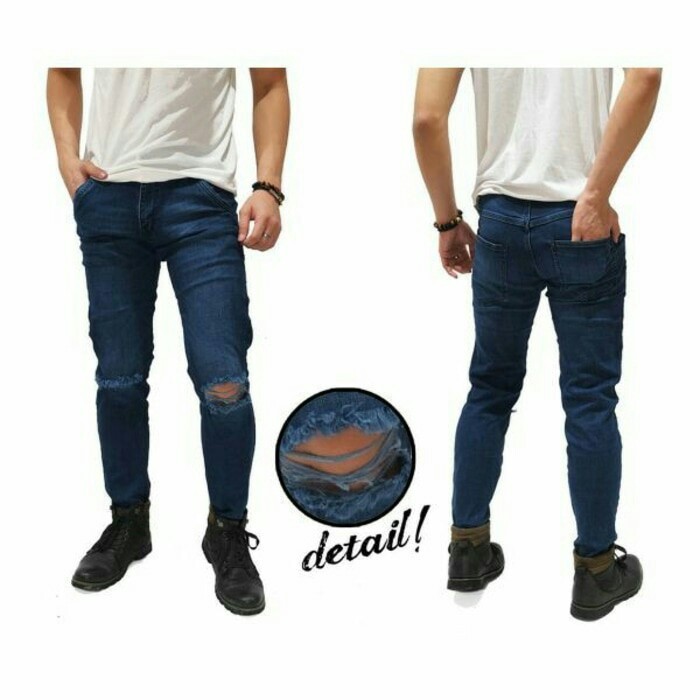 EXCLUSIVE Celana Jeans Sobek-sobek | Celana Jeans Robek Pria Keren | Robek-robek LIMITED
