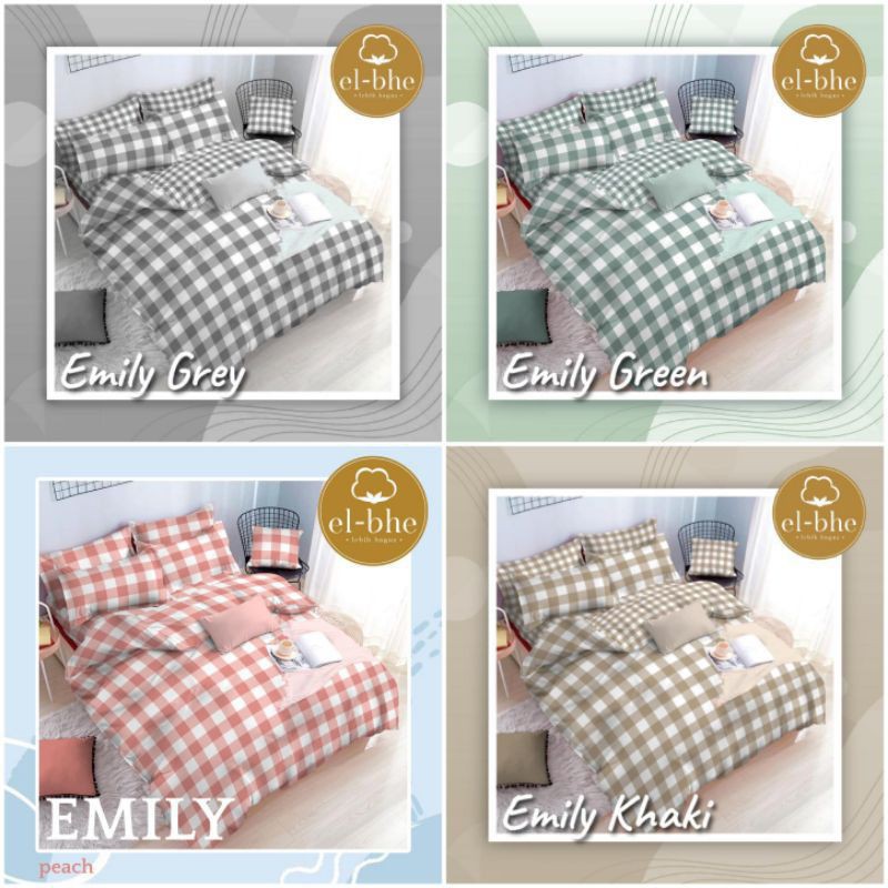 Sprei Katun Elbhe Motif Emily | Kotak² | Sprei Aesthetic