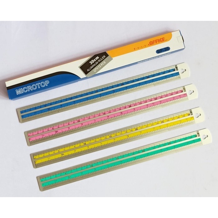 

SJS Microtop Penggaris Aluminium 30 CM/ Garisan/ Besi/ Ruler/ Sekolah