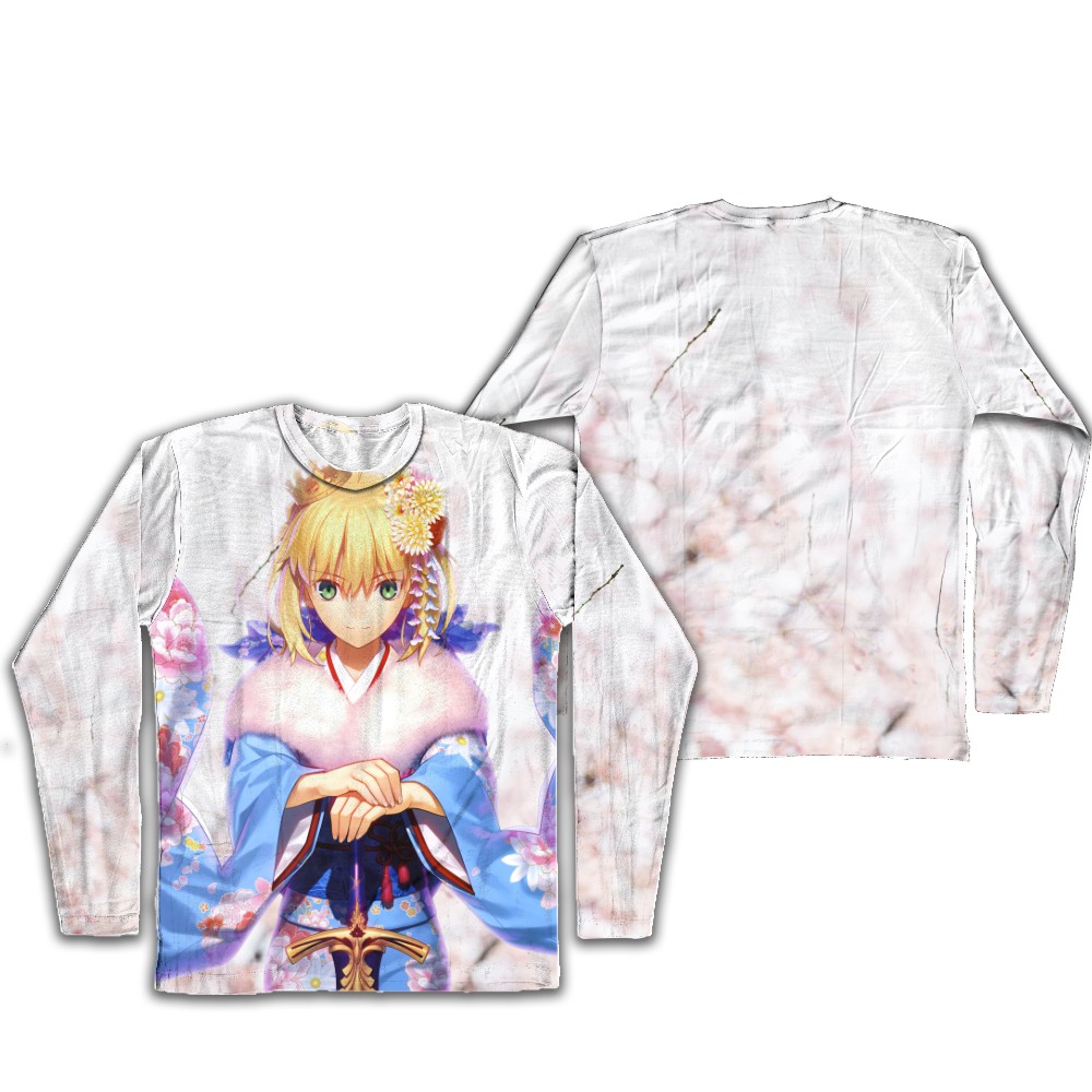 Kaos Lengan Panjang Anime Artoria Pendragon Tshirt, Animophilia