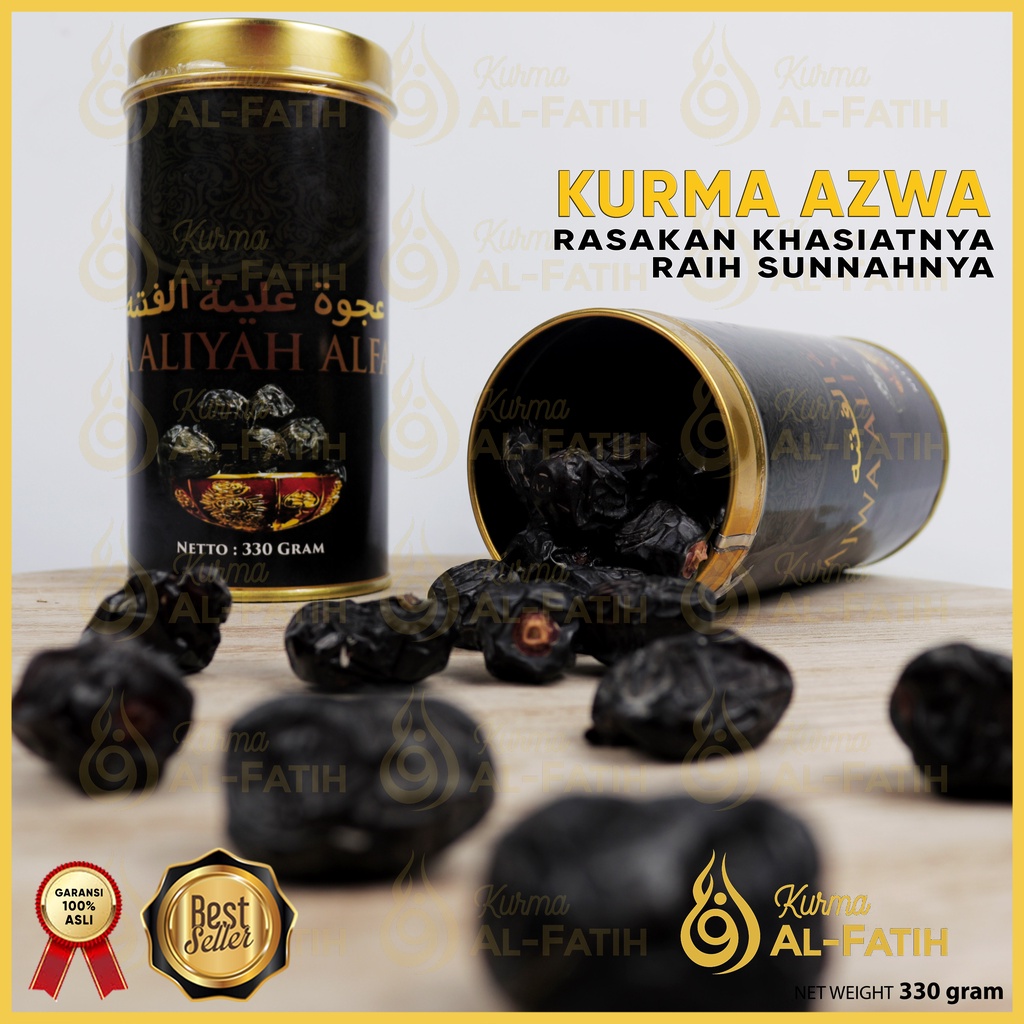 Kurma Ajwa KALENG Alfatih / Ajwah Aliyah Madinah / Kurma Nabi Kemasan Exclusive Azwa Aliyah Al-Fatih