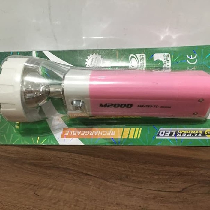 Senter Cas Charge Terang LED M2000 MR753 Model Segitiga