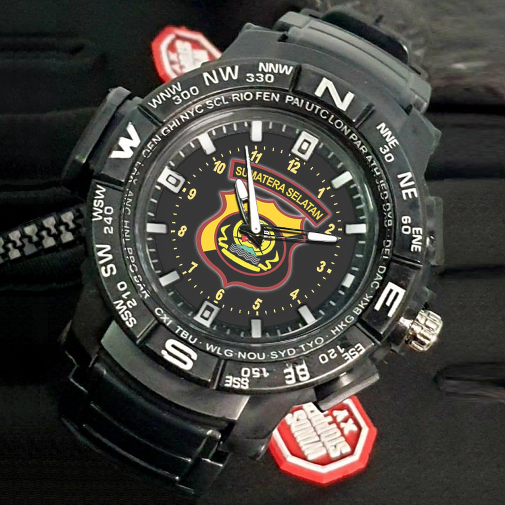 (EXCLUSIVE) Jam Tangan POLDA SUMATERA SELATAN motif 1 Sport Bagus