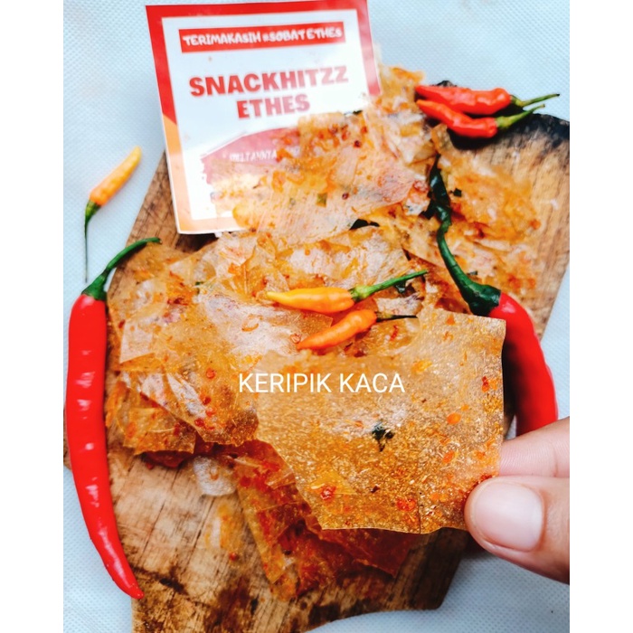 

MURAH KERIPIK KACA PEDAS KERIPIK BELING 45gr - CABE MERAH, 45 GR