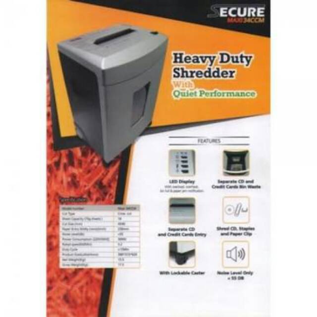 SECURE MAXI 34 CCM  CROSS CUT -Mesin Penghancur Kertas/Paper Shredder 34CCM #Best Product