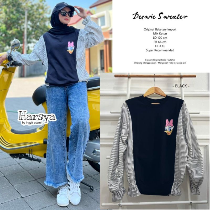 DESWIE SWEATER ORI HARSYA Realpict Bestseller