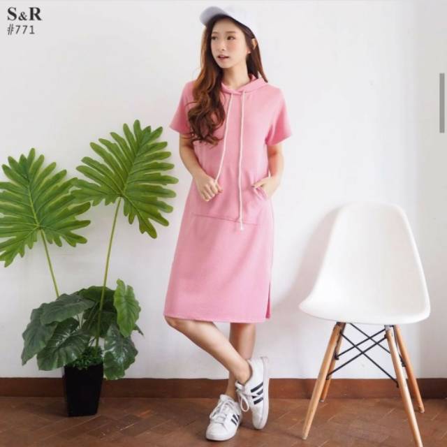 MG DRESS HOODIE PINK