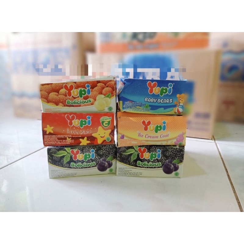 

PERMEN YUPI 1 BOX isi 24 berat 168 gr & 120gr