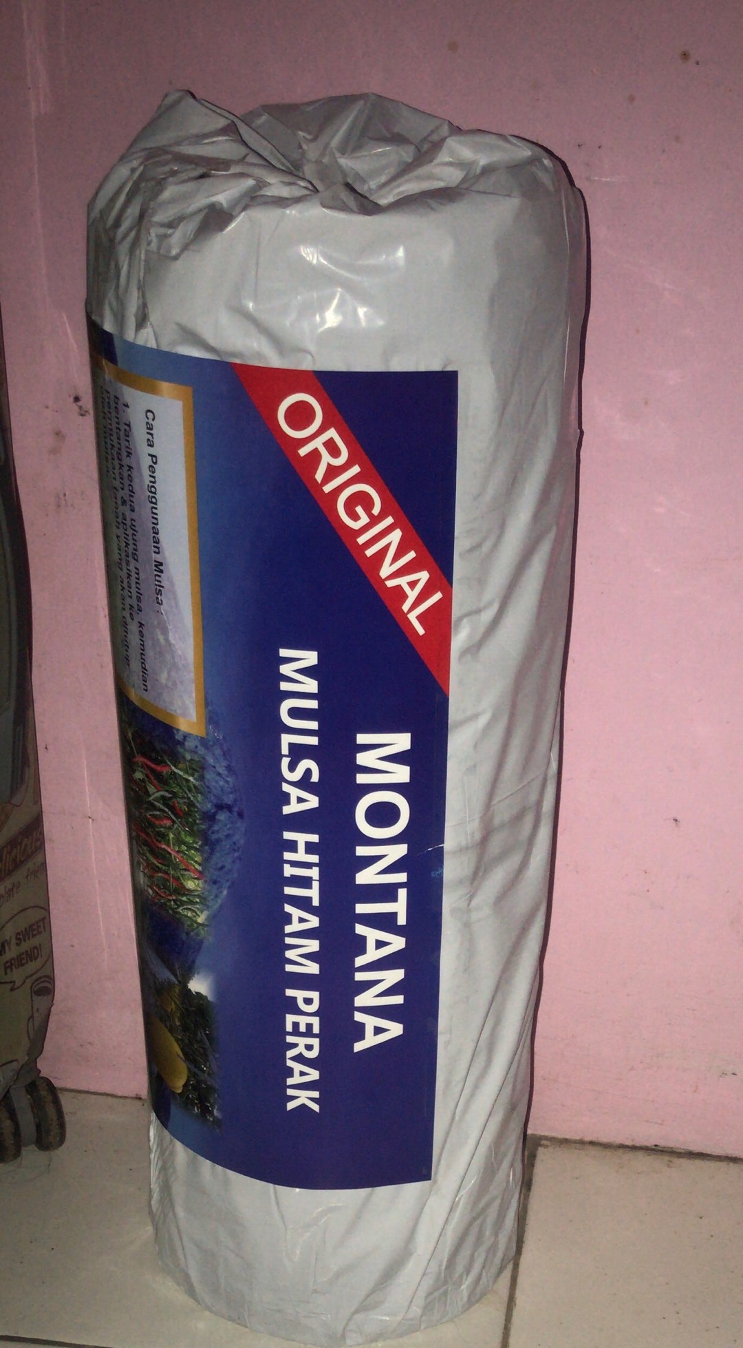 Plastik Mulsa Hitam Perak Montana Original 1 Roll 1,2m X 500m