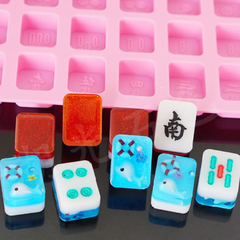 SIY  DIY Silicone Small Mahjong Mold Crystal Drop Gel High Mirror Creative Mold Handmade Accessories