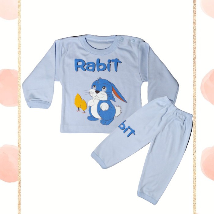 baju bayi oblong kancing pundak | setelan anak motif rabbit