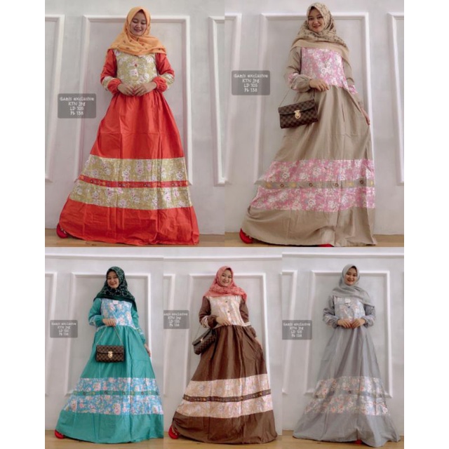 Gamis Inayah / Gamis katun HQ / Gamis Replika / Gamis wanita kekinian