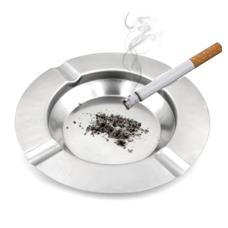 Asbak Rokok Stainless Bulat 12 cm / Mangkok Asbak Rokok Bulat / Ashtray Cigarette