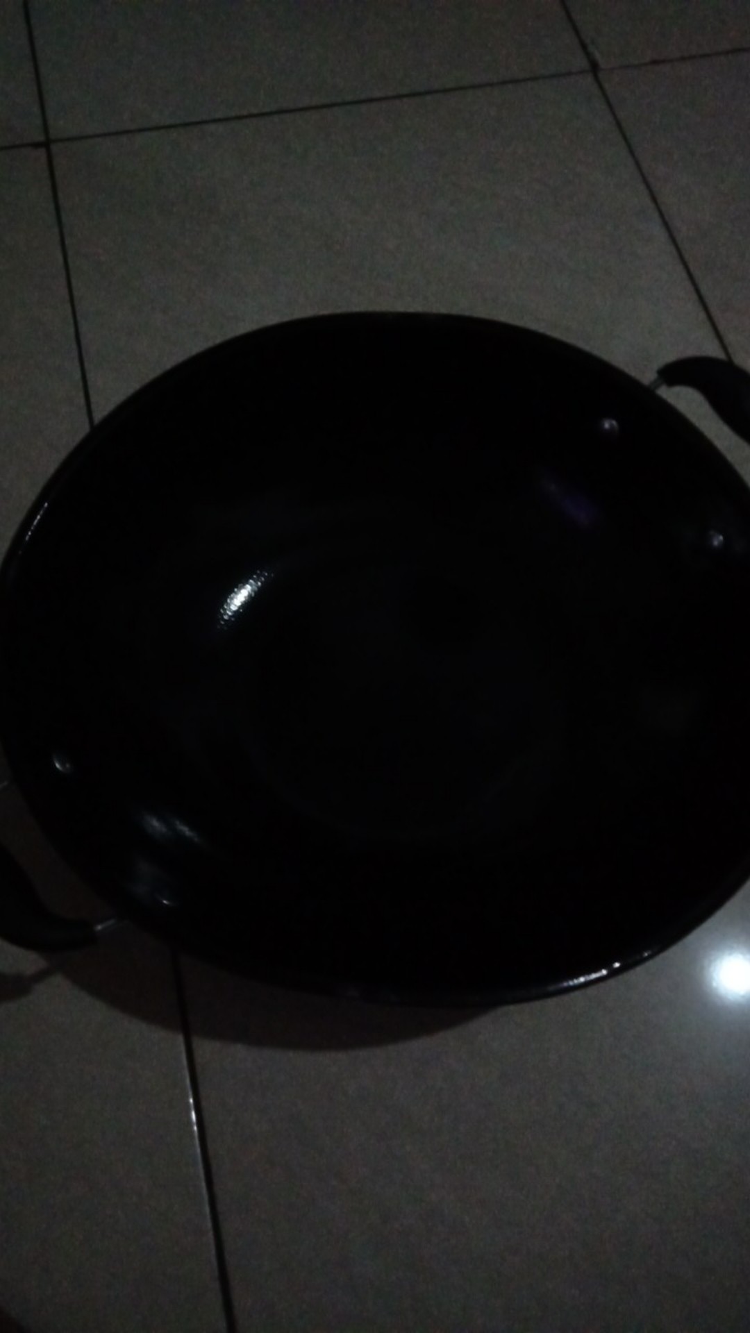 Wajan / Kuali Enamel Hitam Anti Lengket