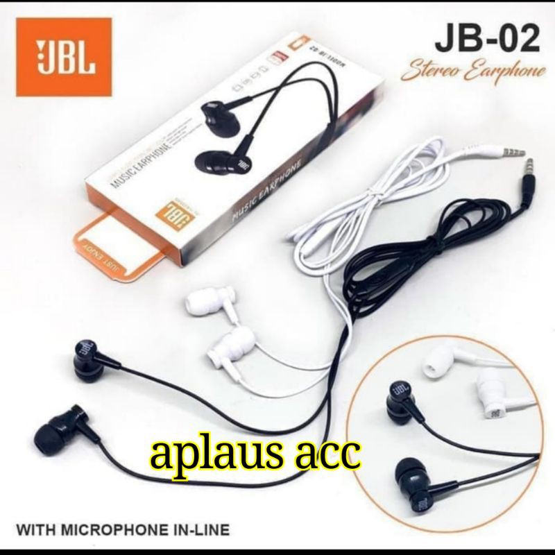 Handsfree/Headset JBL JB-02 + Mic Musik Earphone