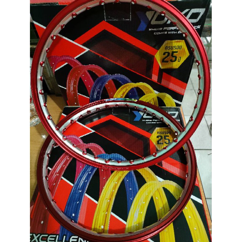 Velg Yoko Two Tone Silver/Red Ring 17 x140/160