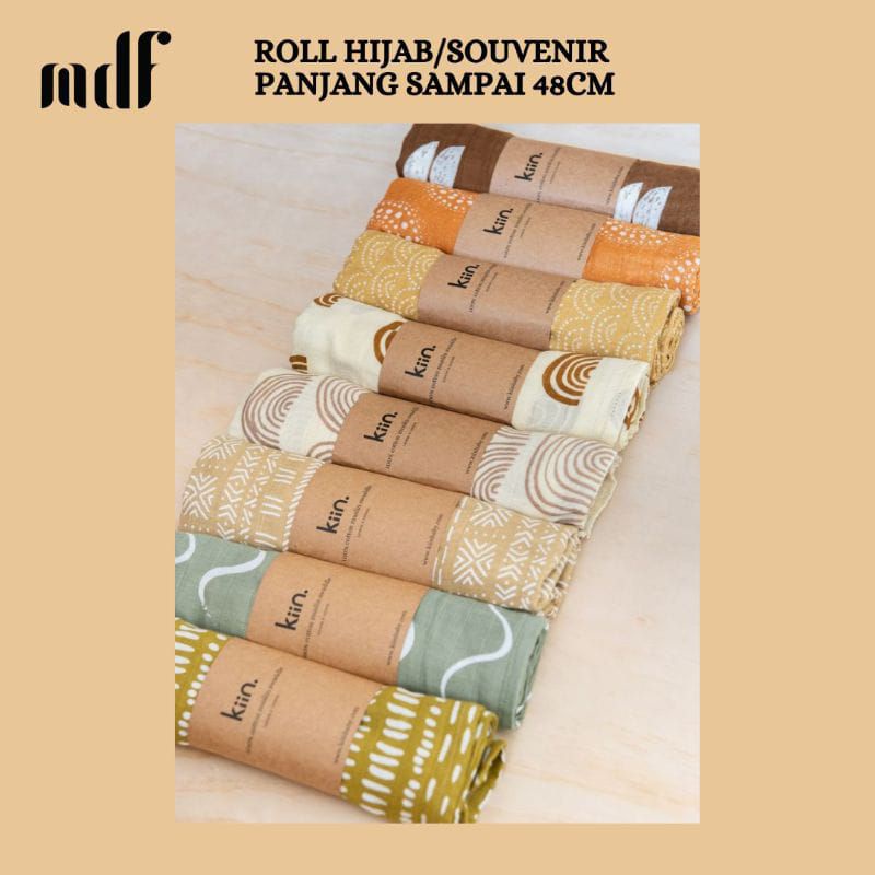 ( UKURAN 30CM - 48 CM ) Roll Hijab / Roll Souvenir / Roll Label panjang sampai 48cm