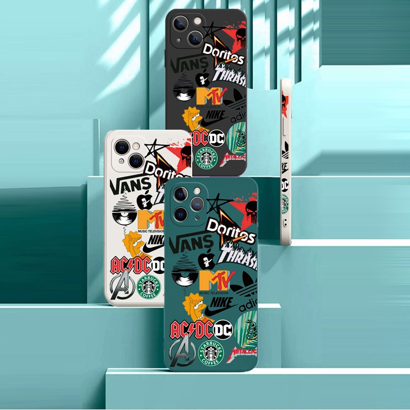 Casing Infinix Hot 30i Note12 G96 Zero 5G 2023 Smart 7play 11S NFC Infinix11 Play 10 9 Play 10T 10S Samart 6 5 Fansion Merek Eropa Dan Amerika Motif Graffiti Casing Tahan Debu