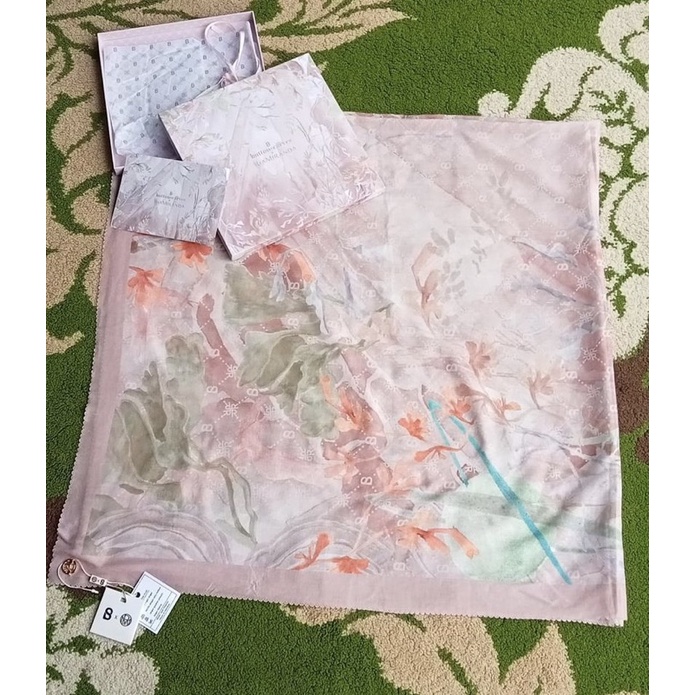 Preloved Buttonscarves Xanadu Taffy XL Pink Peach Voal