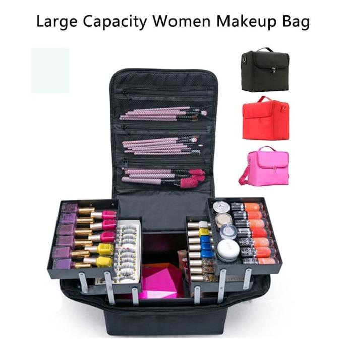 Tas Kosmetik Besar Tas Make Up Wanita Travel Bag Organizer BAGUS