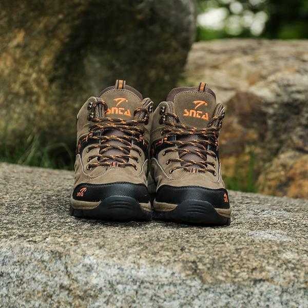 Murah Sepatu Gunung / Hiking Wanita Boot Mid SNTA 471 Brown Orange Keren